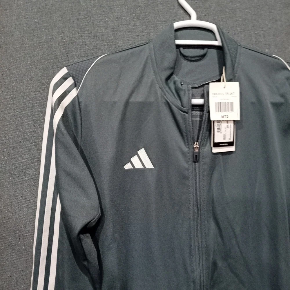 Adidas Tiro 23 League Training Jacket Grey White HS3504 Mens slim Large Full Zip
